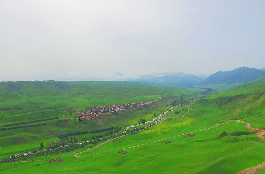 新疆 绿洲小镇